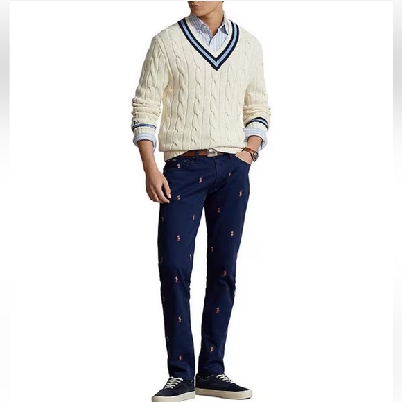 Polo Ralph Lauren Other - NEW Polo Ralph Lauren Sullivan Slim All Over Multi Pony Pants Blue Mens Sz 32x32